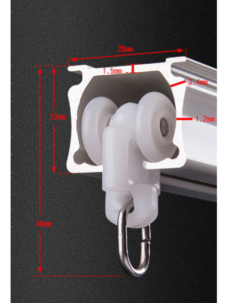 CHR29 Big Ivory Apple Red Gold Curtain Tracks Ceiling/Wall Mount