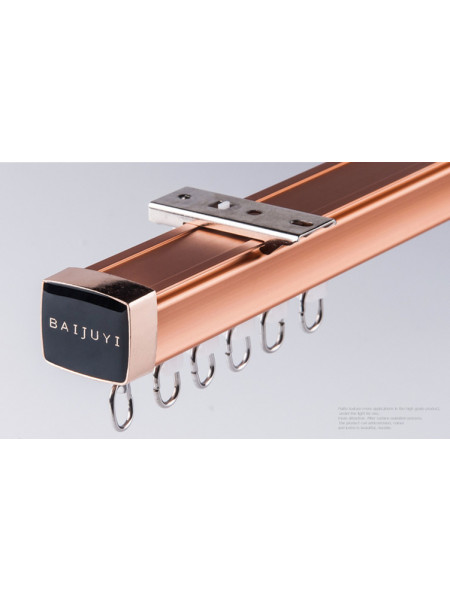 CHR29 Big Ivory Apple Red Gold Curtain Tracks Ceiling/Wall Mount(Color: Red gold)