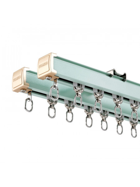 CHR37 Ivory Black Pink Blue Green Ceiling Wall Mount Aluminum Alloy Thick Curtain Tracks For Living Room
