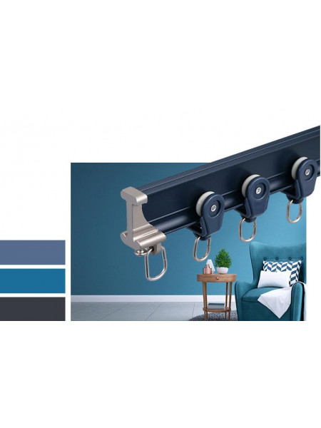 CHR39 Bendable Ivory Silver Blue Champagne Curtain Tracks Ceiling/Wall Mount For Bay Window