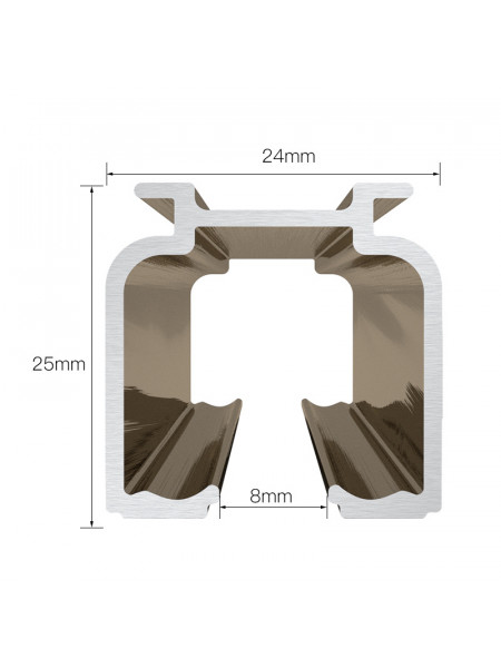 CHR40 Big Ivory Champagne Gold Curtain Tracks Ceiling/Wall Mount
