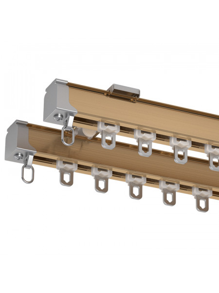 CHR40 Big Ivory Champagne Gold Curtain Tracks Ceiling/Wall Mount