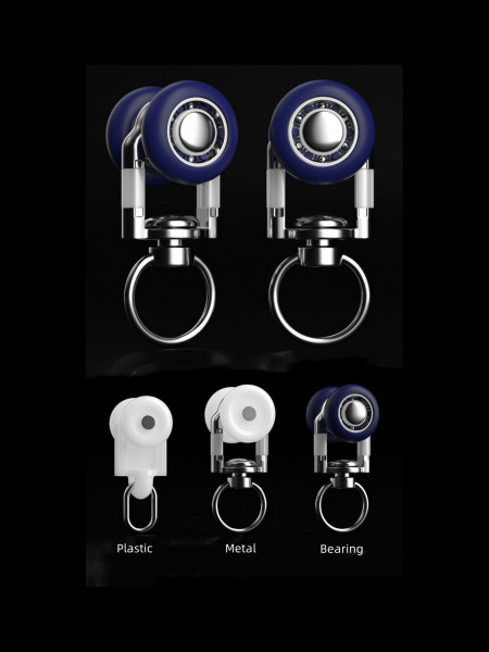 CHR4110 White/Balck/Champagne Thick Aluminum Alloy Double Curtain Tracks