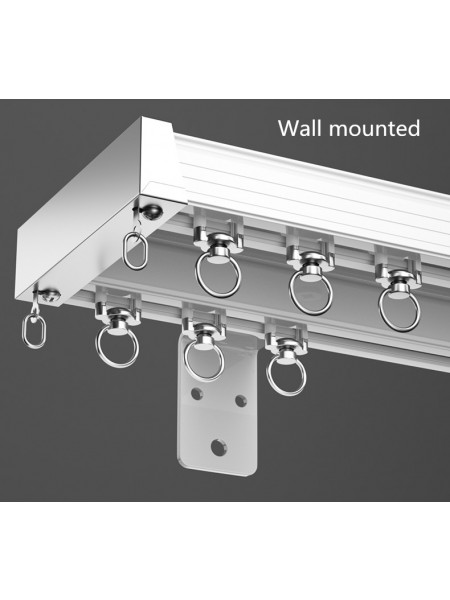 CHR41 Ceiling/Wall Mounted Thick Aluminum Alloy Double Curtain Tracks 