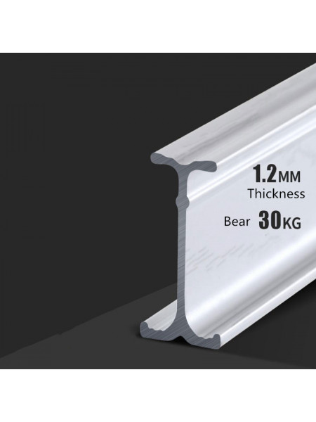 CHR43 Bendable Wood Grain Curtain Tracks Ceiling/Wall Mount For Corner Windows