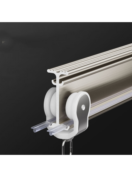 CHR45 Bendable Ivory and Champagne Curtain Tracks Ceiling/Wall Mount For Bay Windows/Corner Windows