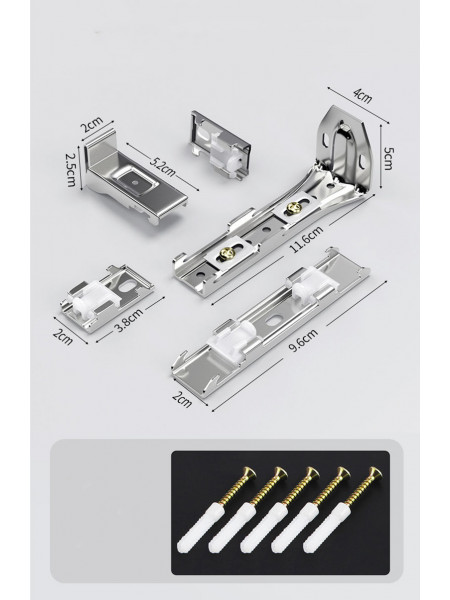 CHR45 Bendable Ivory and Champagne Curtain Tracks Ceiling/Wall Mount For Bay Windows/Corner Windows