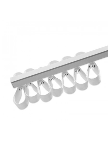 CHR46 Warrego Thick Ivory S-Fold/Wave Fold Ceiling/Wall Mount Curtain Rails For Living Room(Color: Ivory)