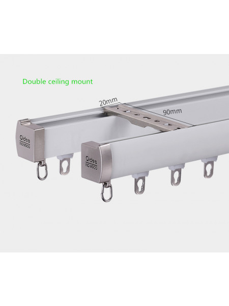 CHR47 New Anti-Light Leakage Design Hidden Ceiling Mounted Curtain Tracks For Living Room