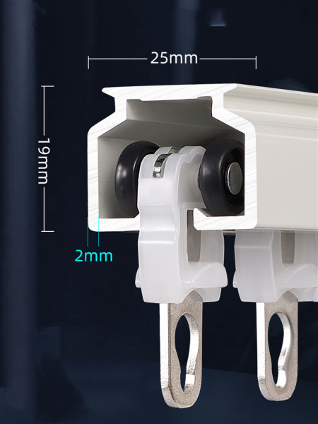 CHR49 Heavy-Duty Ivory Black Rose Gold Single/Double Curtain Tracks Ceiling/Wall Mounts For Living Room