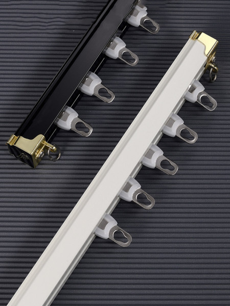 CHR49 Heavy-Duty Ivory Black Rose Gold Single/Double Curtain Tracks Ceiling/Wall Mounts For Living Room