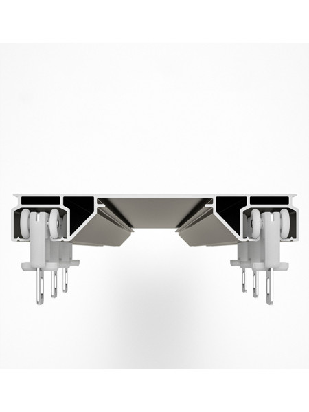 CHR51 Ceiling/Wall Mounted Aluminum Alloy Double Curtain Tracks