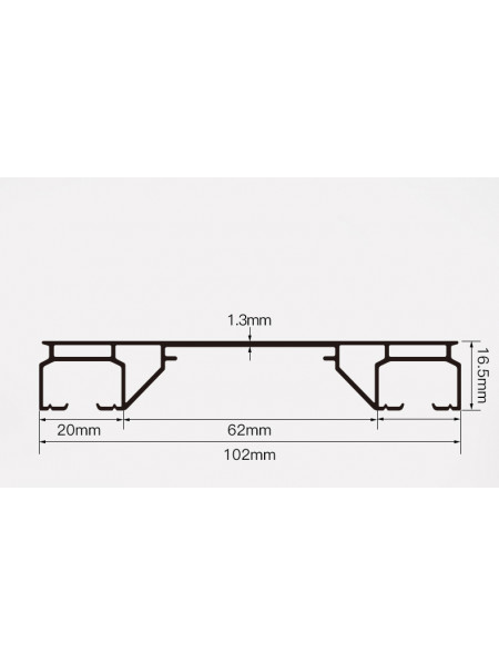 CHR51 Ceiling/Wall Mounted Aluminum Alloy Double Curtain Tracks