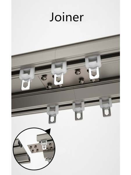 CHR51 Ceiling/Wall Mounted Aluminum Alloy Double Curtain Tracks