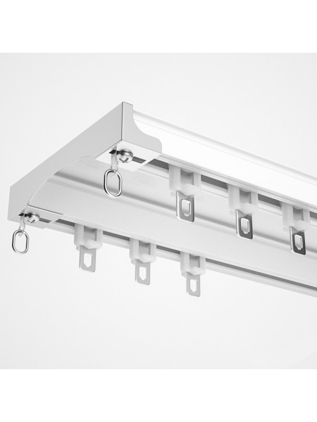 CHR51 Ceiling/Wall Mounted Aluminum Alloy Double Curtain Tracks