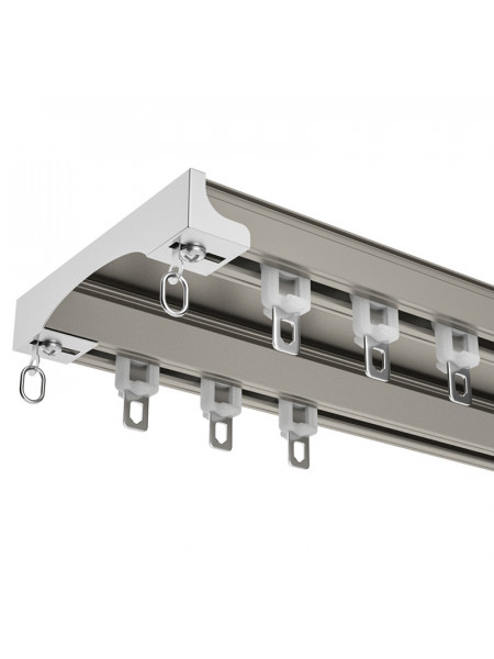 CHR51 Ceiling/Wall Mounted Aluminum Alloy Double Curtain Tracks