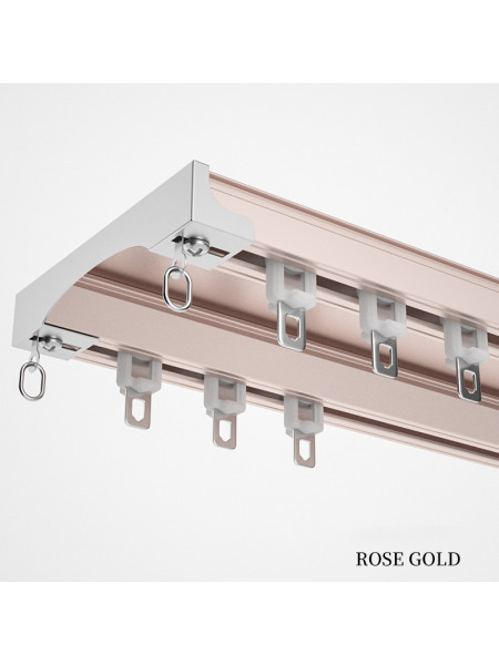 CHR51 Ceiling/Wall Mounted Aluminum Alloy Double Curtain Tracks