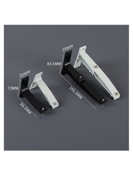CHR55 White Silver Black Aluminum alloy Curtain Rod Set With Rollers For living room