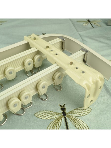 CHR6424 Bendable Triple Curtain Track Set with Valance Track