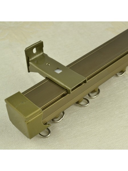 QYR7020 Aluminum Alloy Single Curtain Track Set (Color: Light Champange)