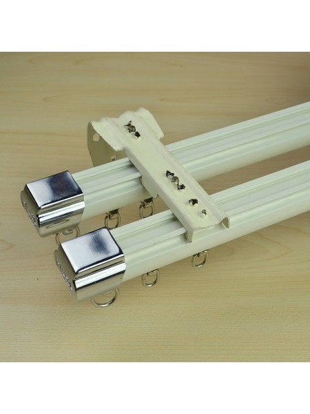CHR7422 Ceiling & Wall Mount Custom Double Curtain Track Set