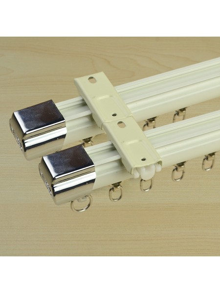 CHR7422 Ceiling & Wall Mount Custom Double Curtain Track Set
