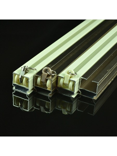 Chr7924 Ivory Wall Mounted Triple Curtain Tracks And Rails