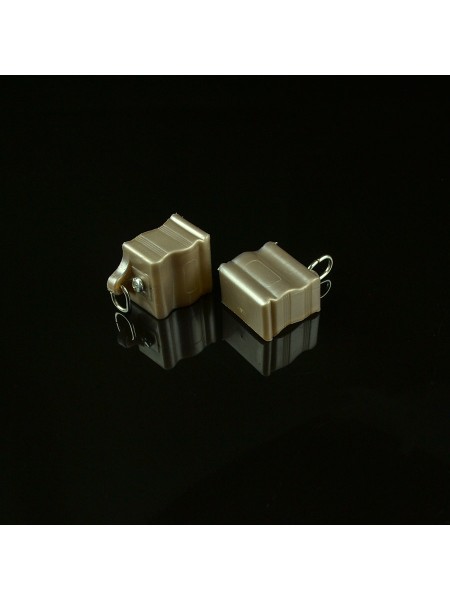 CHR7922 Ivory Ceiling Mounted or Wall Mounted Double Curtain Tracks and Rails Rose Gold End Caps