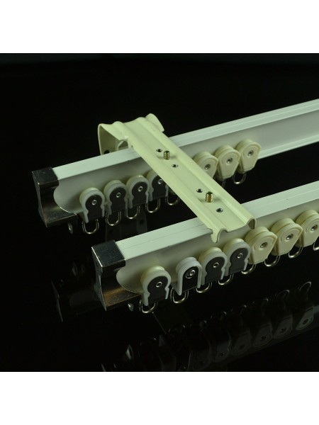 Chr8222 Ivory Bendable Double Curtain Tracks Ceiling Wall