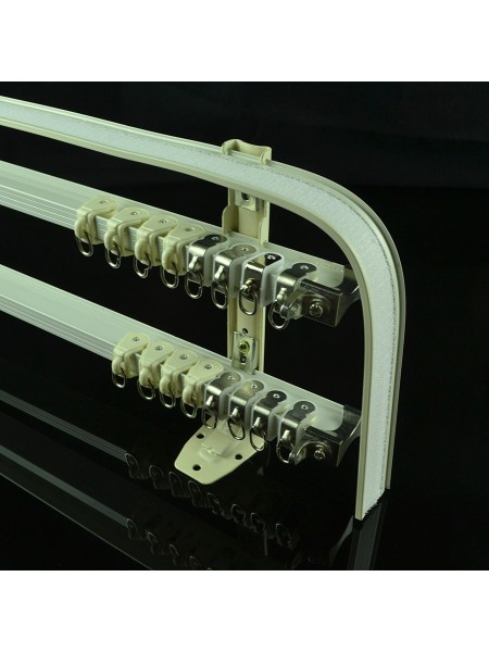 Chr8224 Ivory Bendable Triple Curtain Tracks Rails With