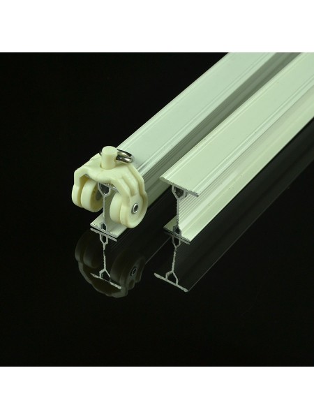 CHR8320 Ivory Bendable Single Curtain Tracks Ceiling/Wall Mount For Bay Window Cross Section