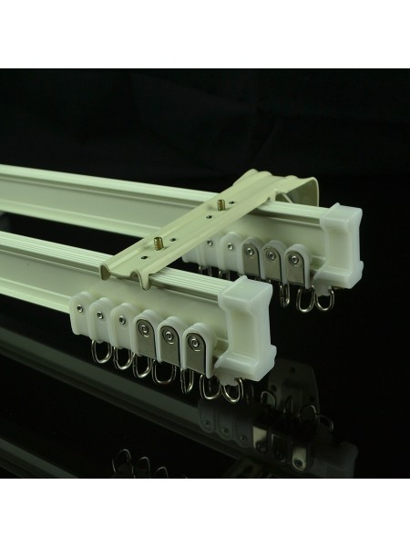 CHR8422 Bendable Double Curtain Tracks Ceiling Mount/Wall Mount For Bay Window Wall Mount
