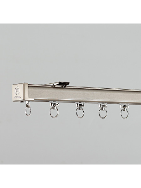 CHR88 Super Thick Big Ivory Black Champagne Curtain Tracks Ceiling/Wall Mount For High Window(Color: Champagne)