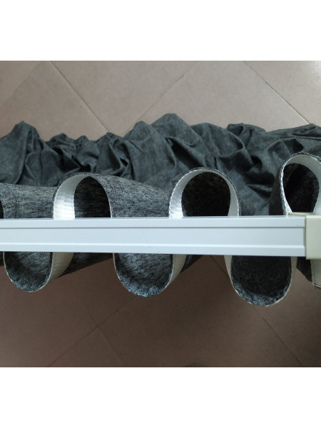 CHR16 Thick Ivory S Fold Curtain Tracks Ceiling/Wall Mount