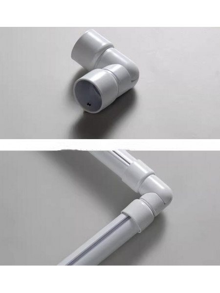 Elbow Curtain Rod Connector For 1-1/8" Diameter White Black