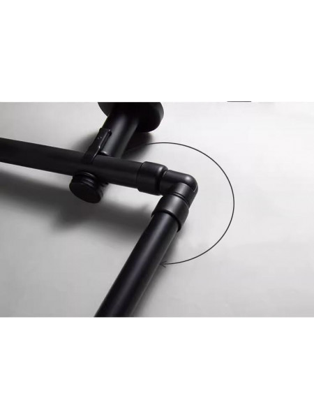 Elbow Curtain Rod Connector For 1-1/8" Diameter White Black