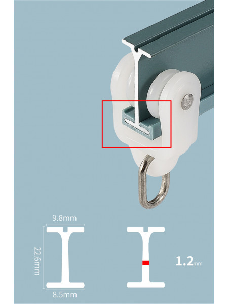 CHRY1124 Bendable Curtain Track And Valance Rail For Bay Window