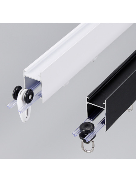 CHRY23 White Black Gold Anti-light Leakage Curtain Rail S Fold Tracks