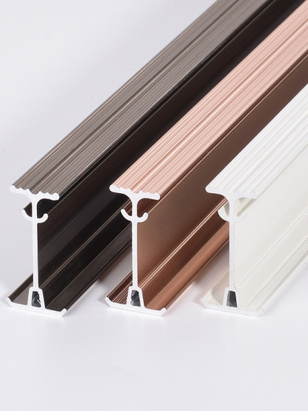 White Rose Gold Heavy Duty Curved Curtain Track For Bay Windows