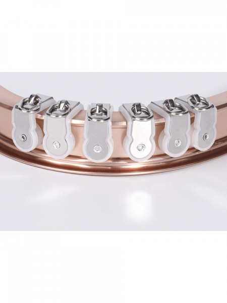 White Rose Gold Heavy Duty Curved Curtain Track For Bay Windows