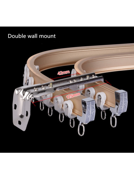 CHRY33 Ceiling/Wall Heavy-Duty Aluminium Bay Window Curtain Tracks