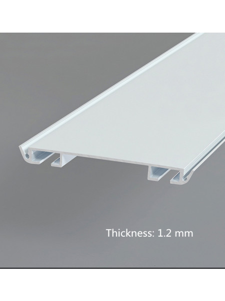 CHRY36 White/Black Concealed Aluminium Ceiling Double Curtain Tracks