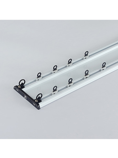CHRY36 White/Black Concealed Aluminium Ceiling Double Curtain Tracks(Color: White)