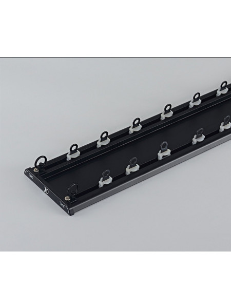 CHRY36 White/Black Concealed Aluminium Ceiling Double Curtain Tracks(Color: Black)