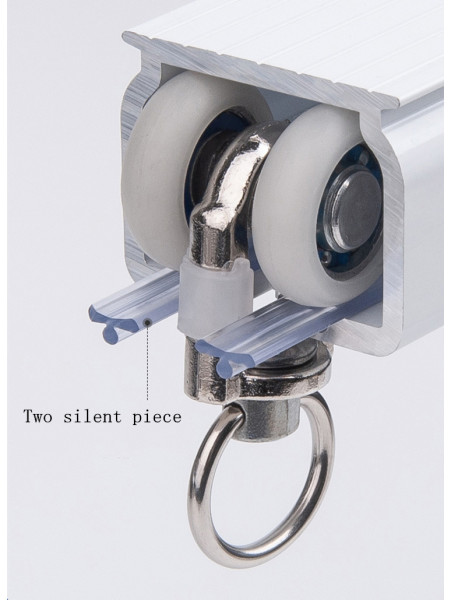 CHRY54 Big White Curtain Tracks Metal Bearing Roller Ceiling/Wall Mount