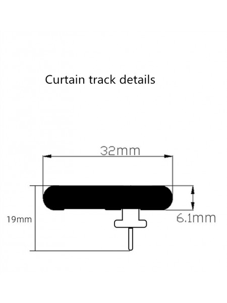 CHRY55 White/Champagne Very Thin Curtain Rails Concealed Ceiling Mounted