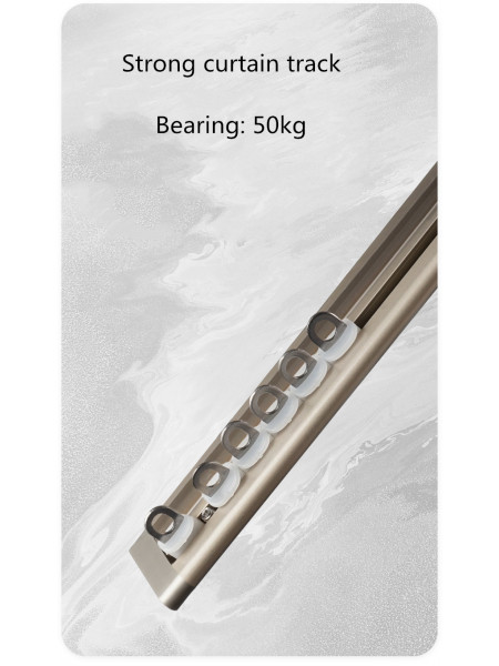 CHRY55 White/Champagne Very Thin Curtain Rails Concealed Ceiling Mounted