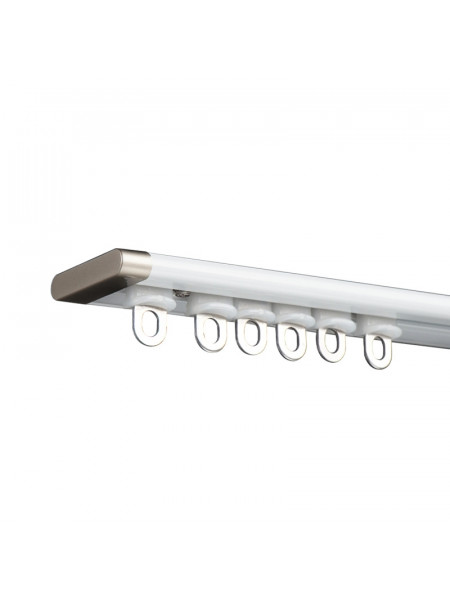 CHRY55 White/Champagne Very Thin Curtain Rails Concealed Ceiling Mounted(Color: White)