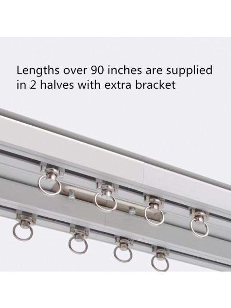 CHR36 Ceiling Mounted  Super Thick Aluminum Alloy Double Curtain Tracks 
