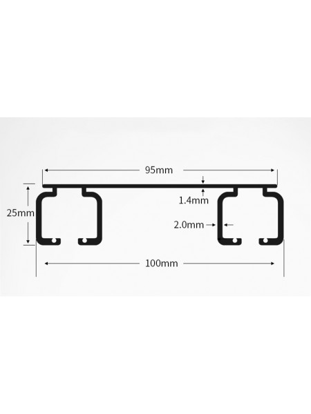 CHR36 Ceiling Mounted  Super Thick Aluminum Alloy Double Curtain Tracks 